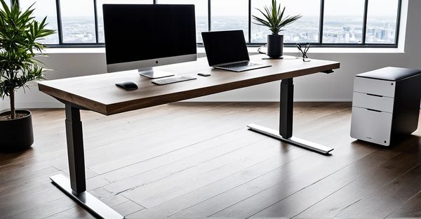 Bureau assis-debout électrique 200x80 cm : stabilité et confort assurés